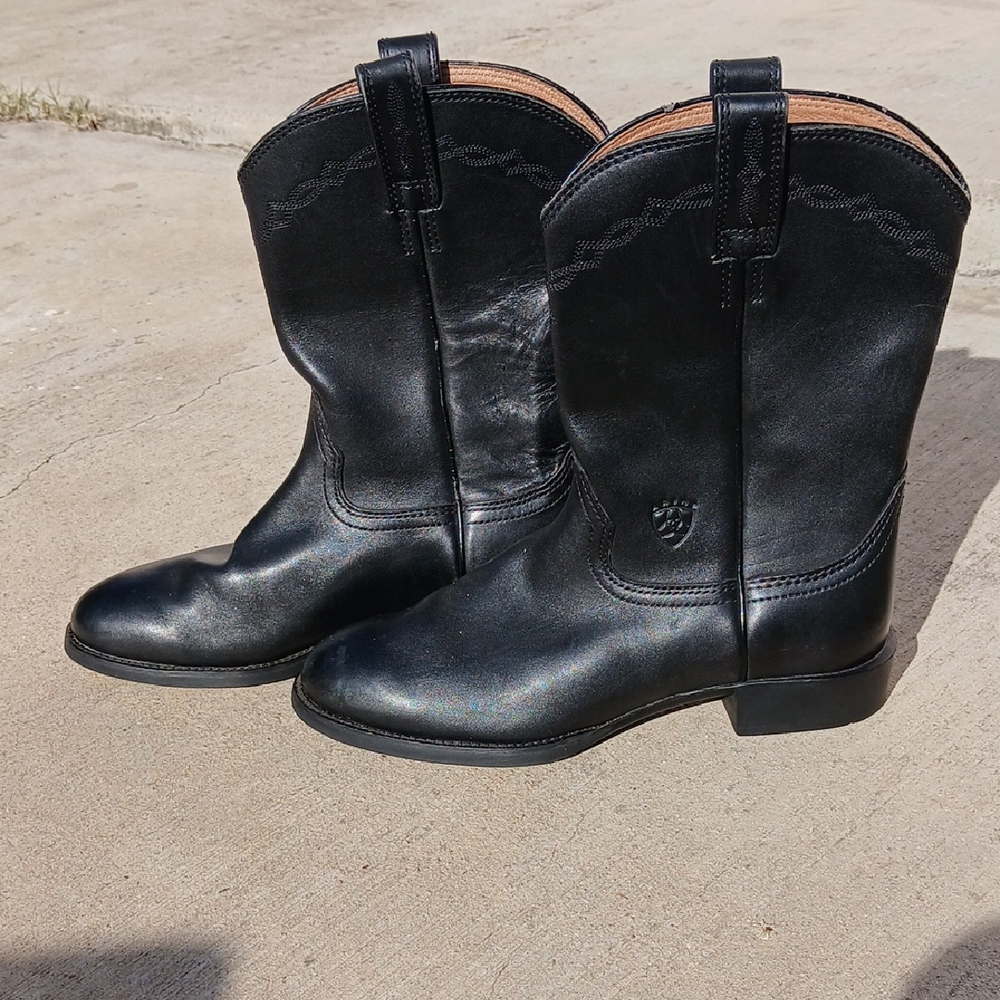 Ariat Heritage Roper Men's 9 Black Cowboy Boots